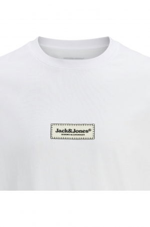 Tricou JACK &JONES Split Fakestitch Branding - 12273182-Bright White [1]