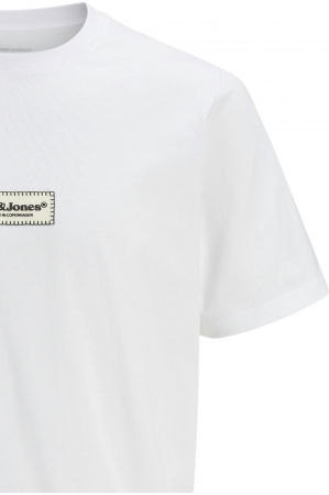 Tricou JACK &JONES Split Fakestitch Branding - 12273182-Bright White [3]