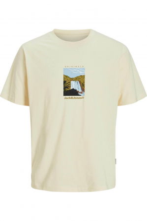 REDUCERI - Tricou JACK &JONES Split Graphic Front - 12273000-Antique White