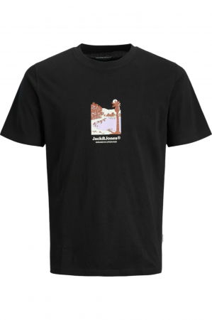 BĂRBAŢI - Tricou JACK &JONES Split Graphic Front - 12273000-Black