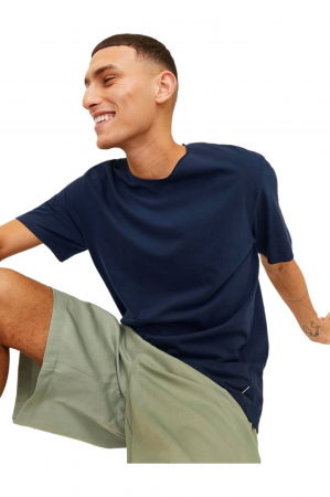 Tricou JACK &JONES Summer Linen - 12246718-Navy Blazer [2]