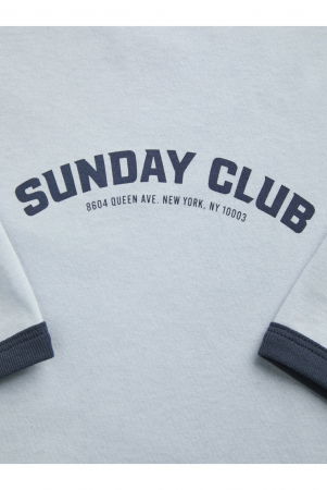 Tricou JACK &JONES Sunday Club SS25 - 12291076-Subdued Blue [3]
