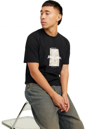 Tricou JACK &JONES Tarmac Camo Front - 12273239-Black [2]
