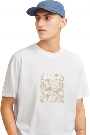 Tricou JACK &JONES Tarmac Camo Front - 12273239-Bright White [2]