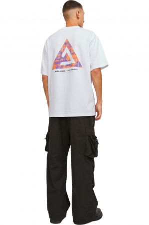 Tricou JACK &JONES Triangle - 12253435-White [4]