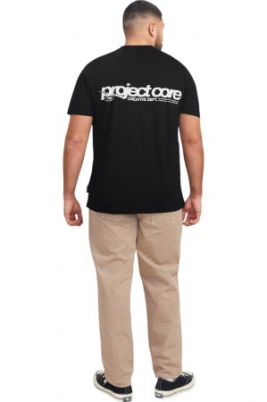 Tricou JACK &JONES Union Back Print PLS - 12279627-Black [1]