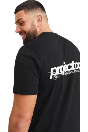 Tricou JACK &JONES Union Back Print PLS - 12279627-Black [2]