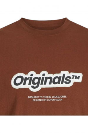 Tricou JACK &JONES Vesterbro Newton Brand Scan - 12265740-Brandy BrownS [1]