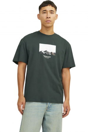 Tricou JACK &JONES Vesterbro Picture - 12250421-Forest [5]