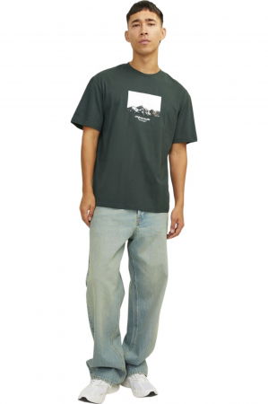 Tricou JACK &JONES Vesterbro Picture - 12250421-Forest [6]
