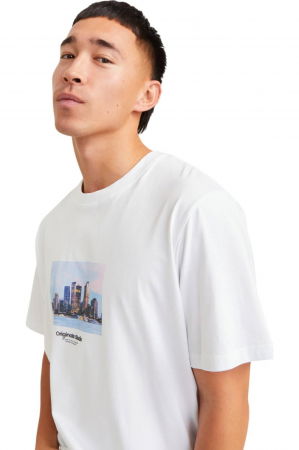 Tricou JACK &JONES Vesterbro Picture SS25 - 12250421-Bright White [2]