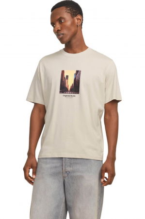 REDUCERI - Tricou JACK &JONES Vesterbro Picture SS25 - 12250421-Moonbeam