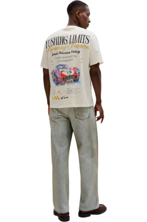 Tricou JACK &JONES Watercolour SS Crew Neck - 12293418-Antique White [4]