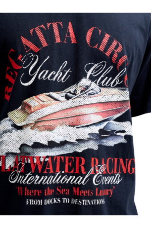 Tricou JACK &JONES Watercolour SS Crew Neck - 12293418-Sky Captain [2]