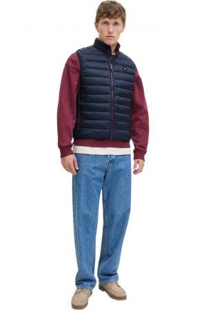 Vesta JACK &JONES Bradley Light Bodywarmer Collar - 12280973-Sky Captain [5]