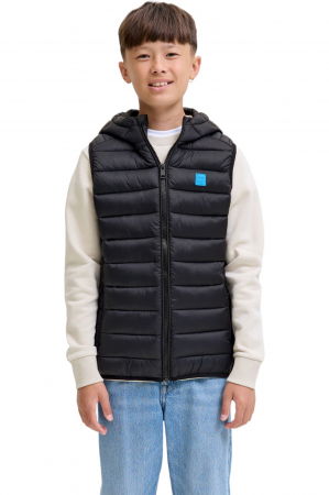 REDUCERI - Vesta JACK &JONES Bradley Light Bodywarmer Hood JNR - 12280985-Black