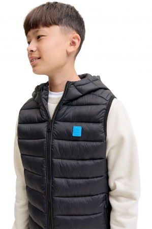 Vesta JACK &JONES Bradley Light Bodywarmer Hood JNR - 12280985-Black [3]