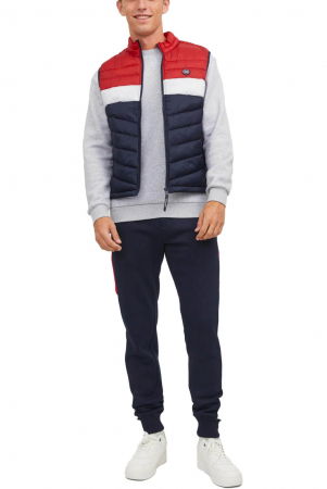 Vesta JACK &JONES Hero Bodywarmer - 12211790-Navy Blazer TRUE RED [4]