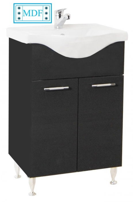Set Baza front MDF si Lavoar seria 153, 55 cm, antracit