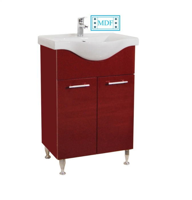 Set Baza front MDF si Lavoar seria 153, 60 cm, bordo
