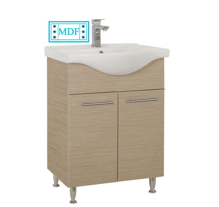 Set Baza front MDF si Lavoar seria 153, 60 cm, fag