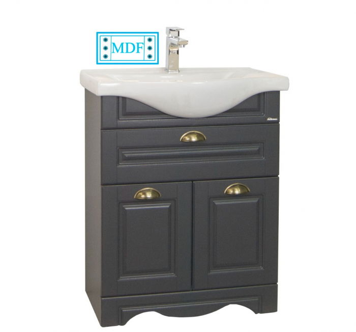 Set Baza front MDF si Lavoar seria 172, 65 cm, antracit