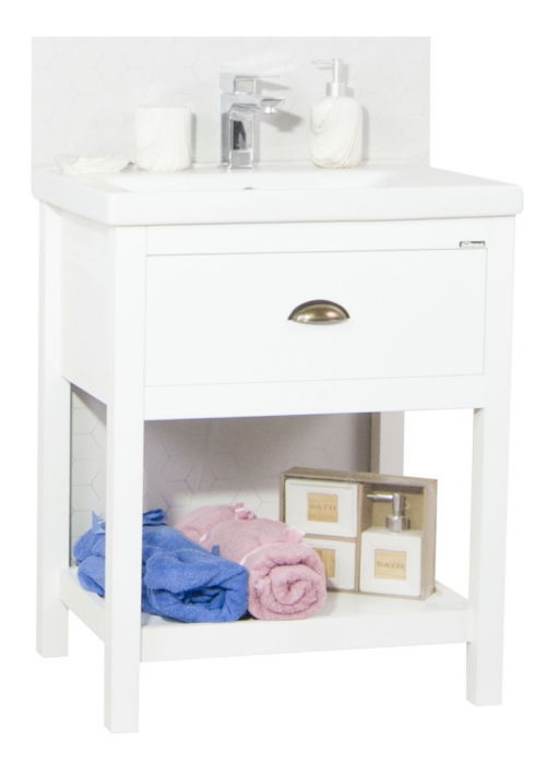 Set Baza front MDF si Lavoar seria 720, 70 cm, alb