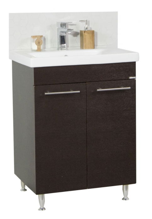 Set Baza front MDF si Lavoar seria 754, 60 cm, wenge