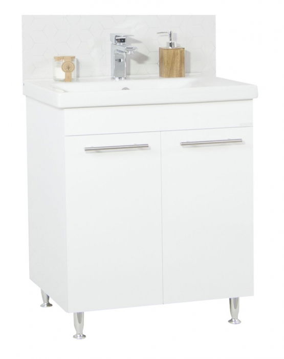 Set Baza front MDF si Lavoar seria 754, 70 cm, alb
