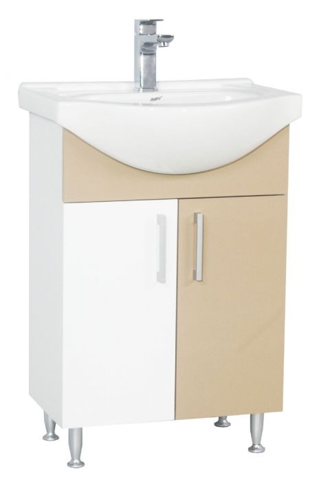 Set Baza si Lavoar seria 001, eco, 55 cm, cappuccino