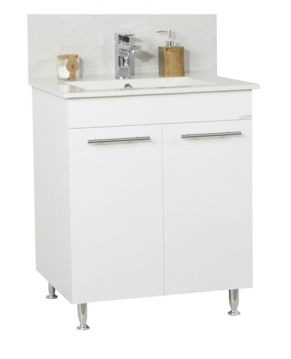 Set Baza front MDF si Lavoar seria 054, 70 cm, alb