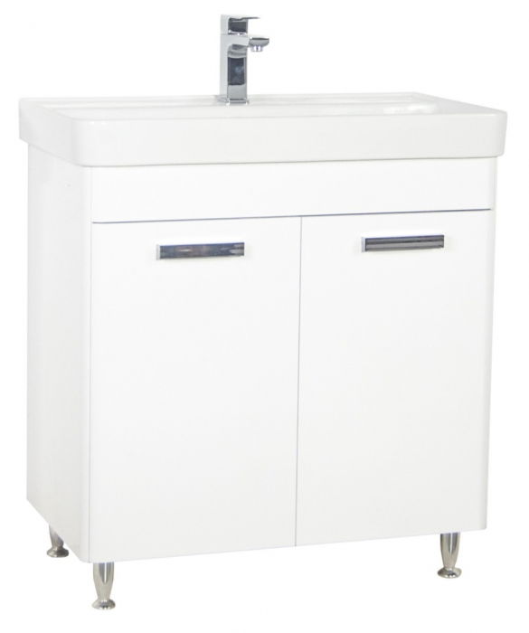 Set Baza front MDF si Lavoar seria 501, 80 cm, alb