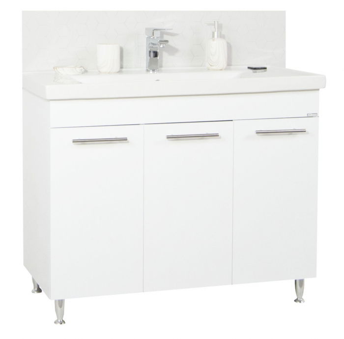 Set Baza front MDF si Lavoar seria 754, 100 cm, alb