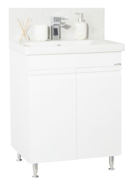 Set Baza front MDF si Lavoar seria 786, 65 cm, alb