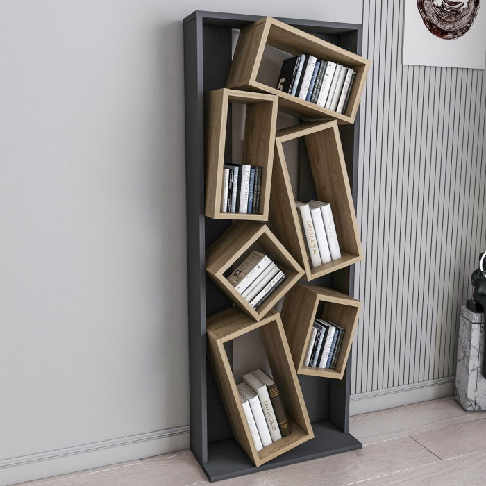 Biblioteca CARMEN, stejar, 63x24x153,6 cm [3]
