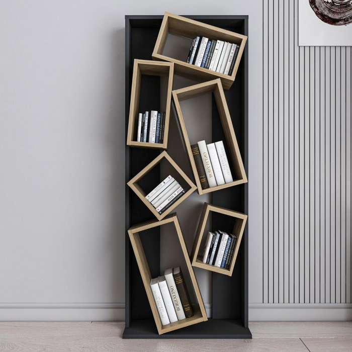 Biblioteca CARMEN, stejar, 63x24x153,6 cm [2]