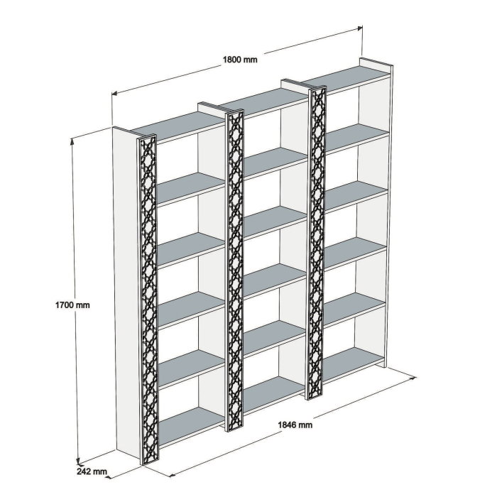 Biblioteca CITY 3, 184,6x24,2x170 cm [4]