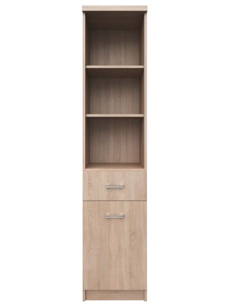 Biblioteca deschisa TOP MIX, 1 usa, 1 sertar, stejar sonoma, 40x33x183 cm