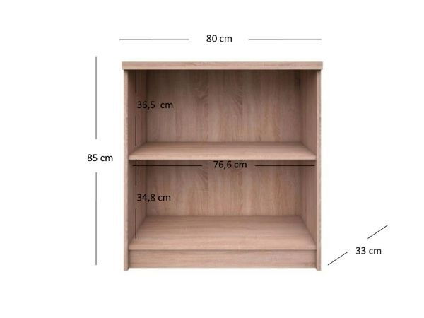 Biblioteca deschisa TOP MIX, stejar sonoma, 80x33x85 cm [2]