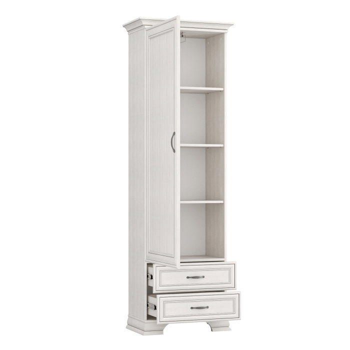 Biblioteca TIFFANY II, 1 usa, 2 sertare, crem fineline, 69x39,9x212,1 cm [3]