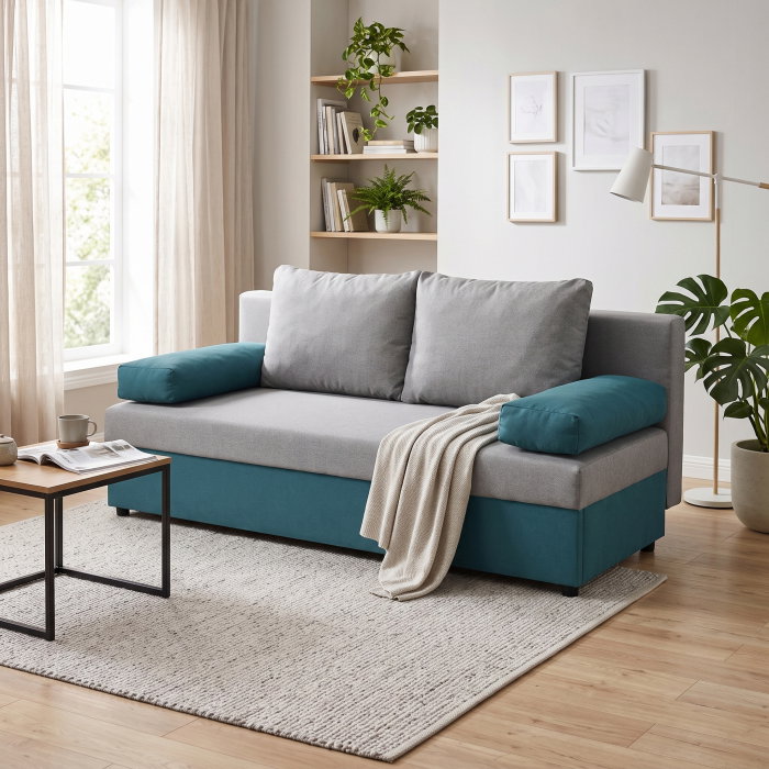 Canapea ANA extensibila, 3 locuri, cu lada depozitare, 185x82x80 cm - ExpoMob [2]
