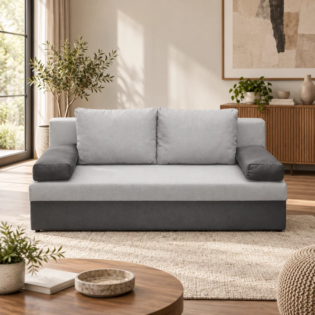 Canapea ANA extensibila, 3 locuri, cu lada depozitare, 185x82x80 cm - ExpoMob [2]