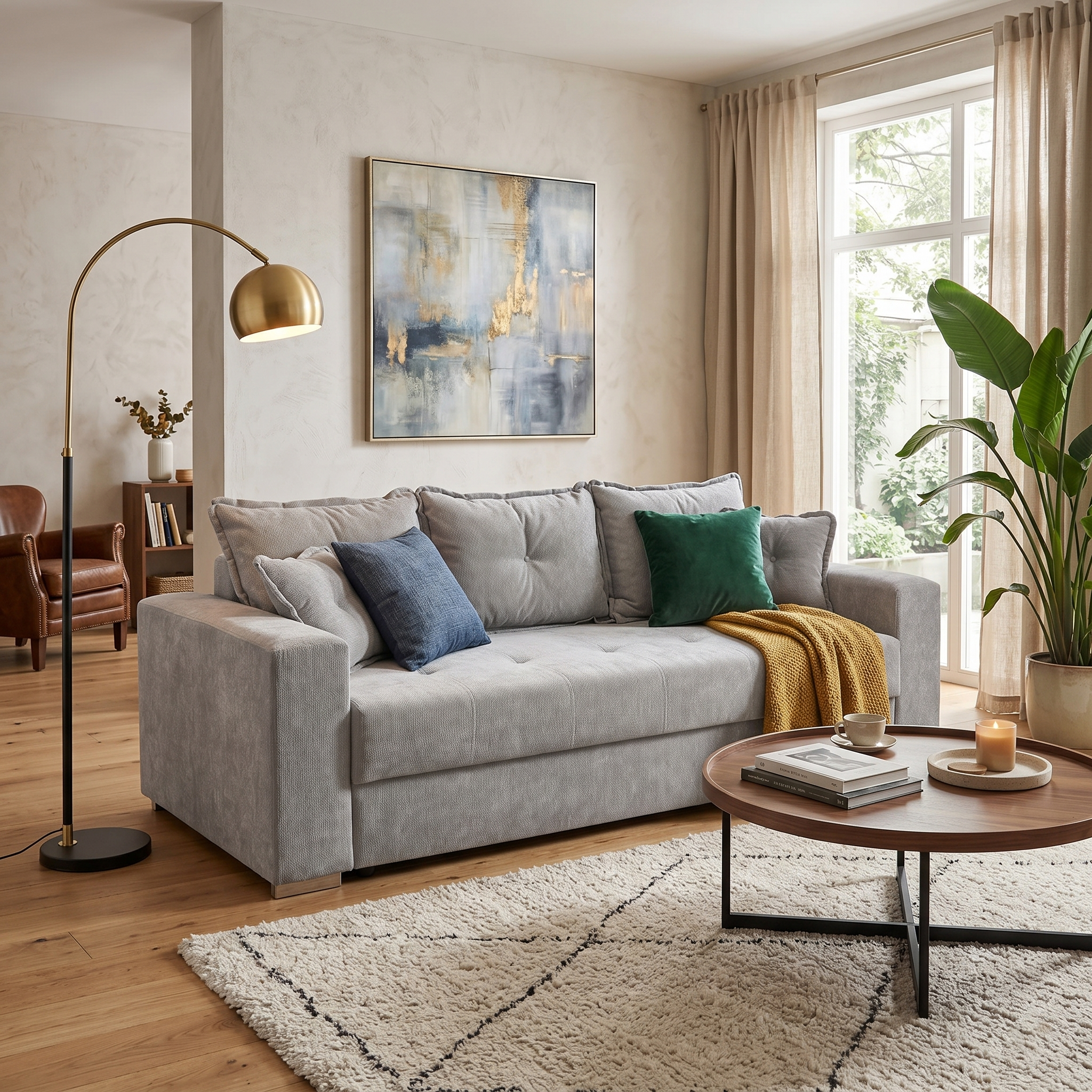 Canapea extensibila ARISSA, 3 locuri, cu arcuri, 235x110x77 cm - ExpoMob [6]