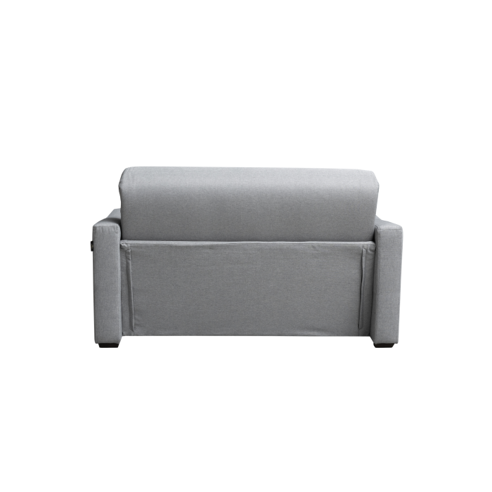 Canapea extensibila ASTI, 2 locuri, cu arcuri si lada depozitare, gri, 155x100x90 cm [6]