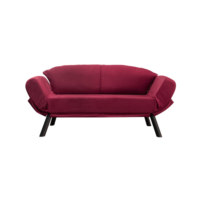 Canapea extensibila GENZO, 2 locuri, bordo, 177x75x87 cm