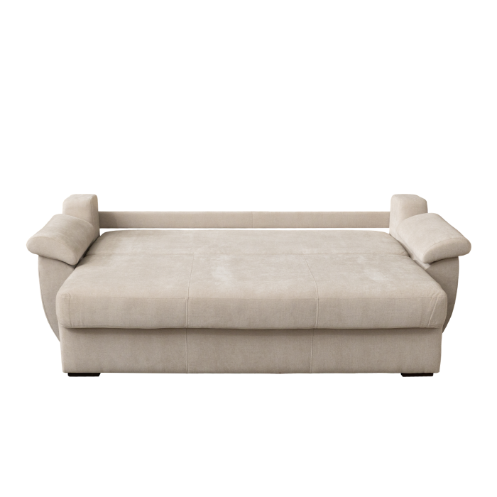 Canapea extensibila HAVANA, 3 locuri, cu arcuri si lada depozitare, bej, 240x100x100 cm [3]