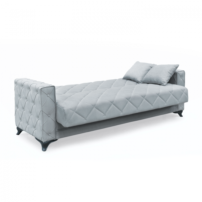 Canapea extensibila HEGEL, 3 locuri, cu arcuri si lada pentru depozitare, 228x85x85 cm - ExpoMob [4]