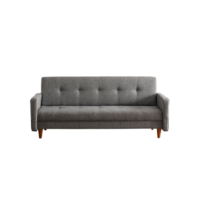 Canapea extensibila HIKO, 3 locuri, gri deschis, 200x55x83 cm