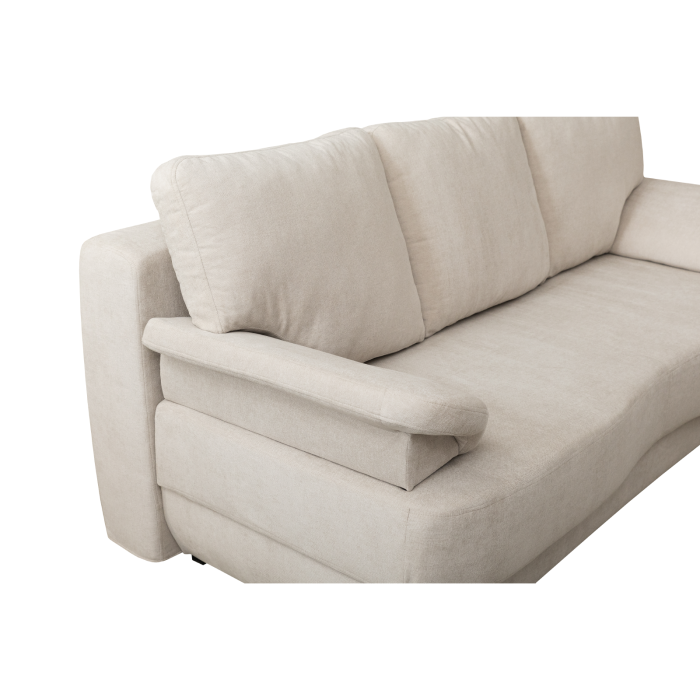 Canapea extensibila LOTUS, 3 locuri, cu arcuri si lada depozitare, bej, 200x100x90 cm [5]