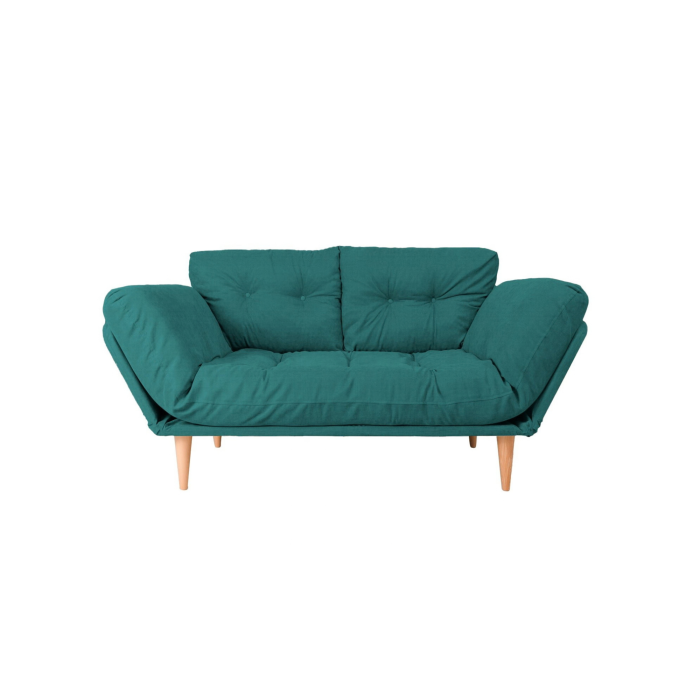 Canapea extensibila NINA, 3 locuri, verde petrol, 190x85x80 cm